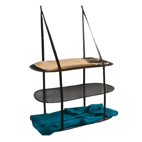 Greenco 3 Tier Over The Door Folding Drying Rack |for Clothing, Sweater, Garment, and Room Organization| Dryer Racks for Laundry Perfect for Small Spaces, Apartments, Dorm Rooms, and Bathrooms|Black
