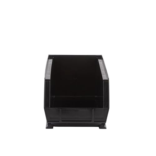HE HUDSON EXCHANGE 15" x 8" x 7" (12 Pack) Plastic Stackable Storage Bin, Black - color: Black, size: 12 Pack