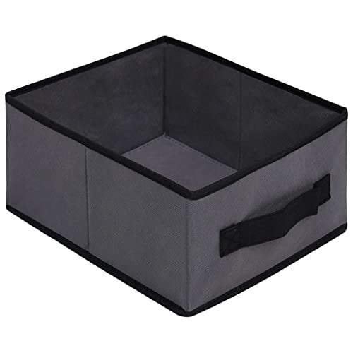 6-Drawer Storage Cabinet, Gray Steel and Fabric Organizer Unit for Bedroom, Living Room, Office, 21.7 inch Side Chest for Small Spaces