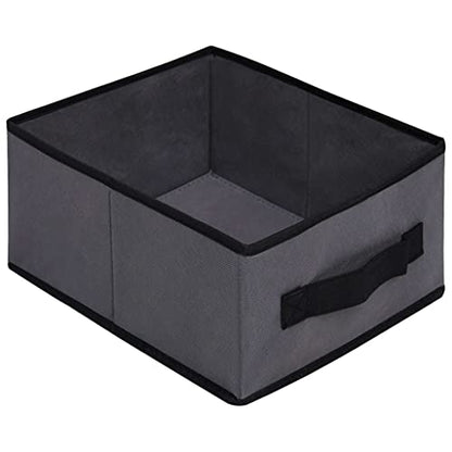6-Drawer Storage Cabinet, Gray Steel and Fabric Organizer Unit for Bedroom, Living Room, Office, 21.7 inch Side Chest for Small Spaces