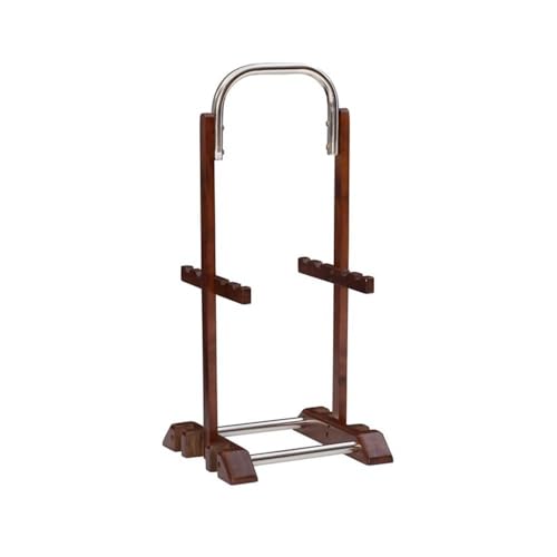 Pemberly Row Transitional Solid Wood Folding Tray Tables, Dark Cherry Finish, 5-Piece Set with Chrome Handle Stand, 15.72" w x 23.58" d x 26.38" h, Birch Veneer MDF Tops, Indoor Snack and Laptop Use