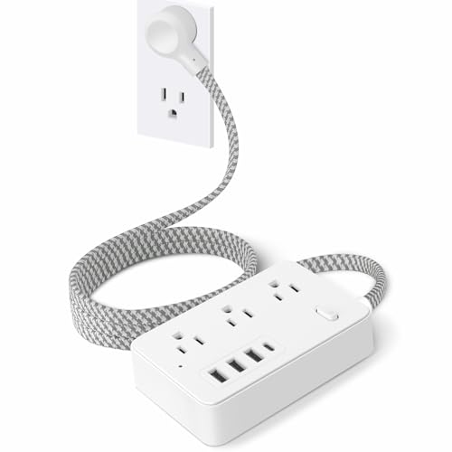 LED Desk Lamp, Desk Light with 2 USB Charging Port and 4 AC Power Outlet, 3 Lighting Modes, Adjustable Gooseneck, Eye-Caring Home Office Foldable Table Lamp