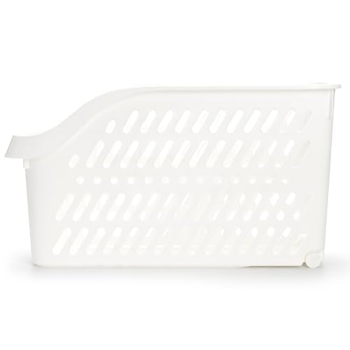 Coloch 4 Pack Plastic Under Sink Organizer with Wheels, Roll Out Bottle Organization Bins Narrow Kitchen Cabinet Organizers Multifunctional Plastic Organizer Basket for Under Sink, Kitchen, Bathroom