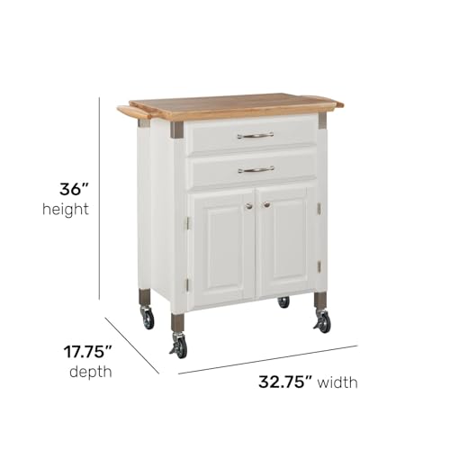 homestyles Dolly Madison Off-White Kitchen Cart - color: Off White