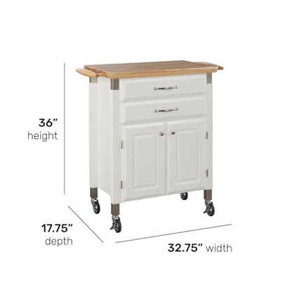 homestyles Dolly Madison Off-White Kitchen Cart - color: Off White