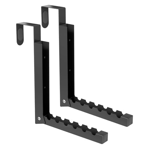 BAKON 2-Pack Over The Door Hanger Foldable Clothes Drying Rack, Collapsible Hanging Coat Rack for Laundry Room & Bedroom, Space-Saving Compact Foldable Portable Clothing Hanger Hook,Black - color: Black-2pack