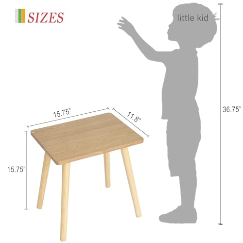 AWASEN Side Table, Small End Accent Table for Living Room Bedroom Office Small Spaces, Modern Wood Side Table Nightstand with Solid Wood, Easy Assembly, (Natural) - color: Natural