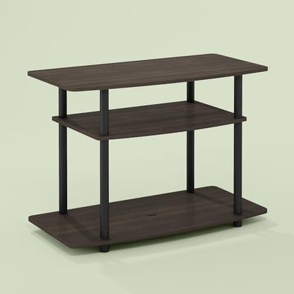 Arau TV Stand for up to 32 inch TV, Entertainment Center with Open Shelves, Easy Assembly, for Living Room, Cocoa/Black - color: Cocoa/Black