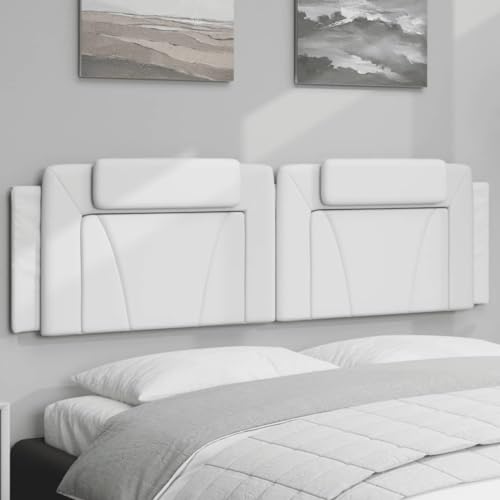 vidaXL Headboard Cushion Viana White 72" Faux Leather | Fits in with various bedroom styles, Covers can be removed for hassle-free cleaning, - color: White, size: 72"
