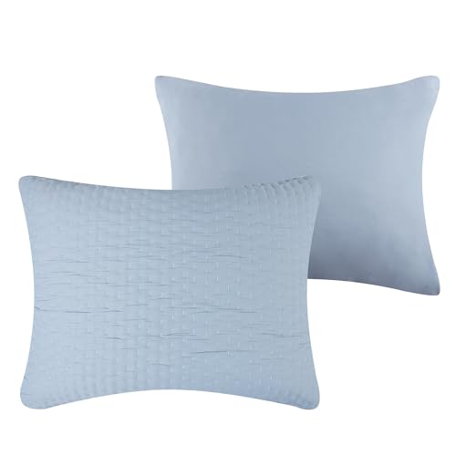 Greenland Home Fashions Homestead Modern Artisan Reversible Matelassé Pillow Sham, King, Sky Blue - color: Sky Blue, size: King Sham
