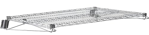Heavy Duty Chrome Wire Storage Wall Shelf | Commercial-Grade Wall-Mounted Shelf for Kitchen, Pantry, Garage, Restaurant (18" x 60") - size: 18" x 60"