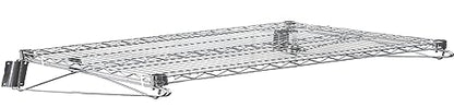 Heavy Duty Chrome Wire Storage Wall Shelf | Commercial-Grade Wall-Mounted Shelf for Kitchen, Pantry, Garage, Restaurant (18" x 60") - size: 18" x 60"
