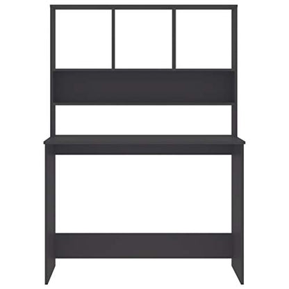 Armoire Desk for Home Office, Modern, Compact, Diamond, Grey, Acrylic, Brushed, Adjustable Height - color: Grey, size: Compact