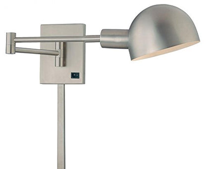 George Kovacs P600-3-603 Task Wall Sconces LED Swing Arm Wall Sconce, Matte Brushed Nickel - color: 7.25