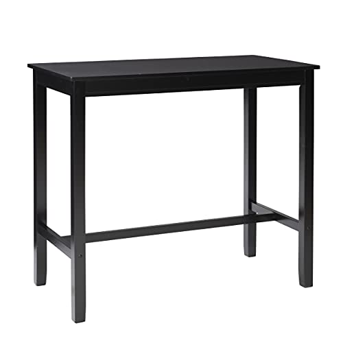 Linon 42 inch Bar Height Pub Claridge Table, Black - color: Black, size: Bar Height