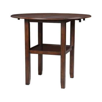 New Classic Furniture Gia 3-Piece Drop Leaf Counter Table Set with 2 Chairs, 42-Inch, Cherry - color: Cherry, size: Counter Set