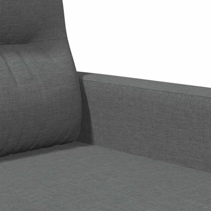 2-Seater Sofa, Modern LoveseatCouch for Small Spaces, Compact Dark Grey Polyester Fabric Settee with Pillows for Living Room, Apartment and Office, 54.3 Inch Wide - size: 2-Seater