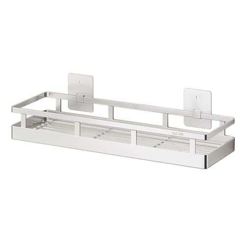 19.69Inch Spice Rack Organizer, SUS304 Stainless Steel Wall Mount Spice Rack Storage Basket, Kitchen Racks, Nail-Free Installation - size: 19.7Inch 1PC