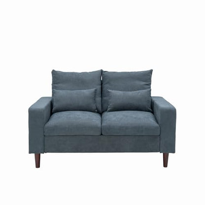 Panana Small Loveseat Sofa Upholstered Couch Modern Linen 2 Seater Love Seats for Living Room, Apartment, Small Space, Grey