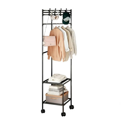 Clothes Rails for Bedroom Bedrooms Corner Clothes Rack Multi-Layer Nightstand Clothes Coat Racks Simple Household Bedroom Floor Standing Hangers Shelve