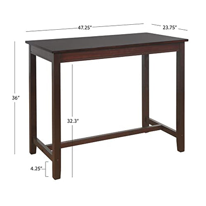 Linon 36 inch Height Pub Claridge Table, Walnut Counter - color: Walnut, size: Counter Height