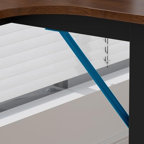 Computer Desk, 47 inch L Shaped Computer Desk, Reversible Home Office Corner Desks for Writing Study Work Executive, Bedroom Wood Table Workstation Desks