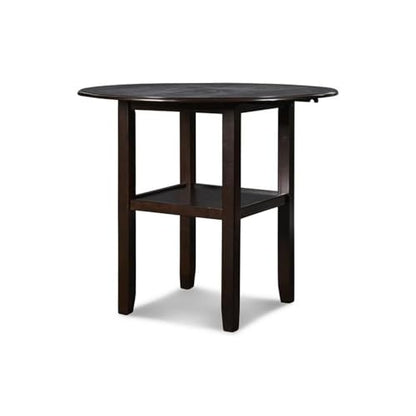 New Classic Furniture Gia 3-Piece Drop Leaf Counter Table Set with 2 Chairs, 42-Inch, Ebony - color: Ebony, size: Counter Set