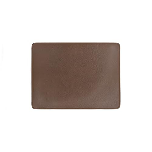 HomePop 24" Dinah Collection Storage Ottoman - Brown Faux Leather - color: Brown Faux Leather