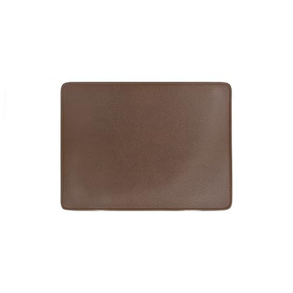 HomePop 24" Dinah Collection Storage Ottoman - Brown Faux Leather - color: Brown Faux Leather