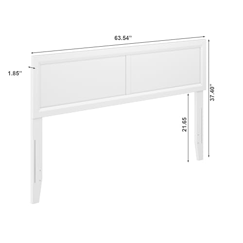 AFI, Sophia Adjustable Modern Queen Wood Headboard, White - color: White, size: Queen (U.S. Standard)