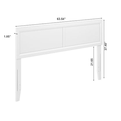 AFI, Sophia Adjustable Modern Queen Wood Headboard, White - color: White, size: Queen (U.S. Standard)