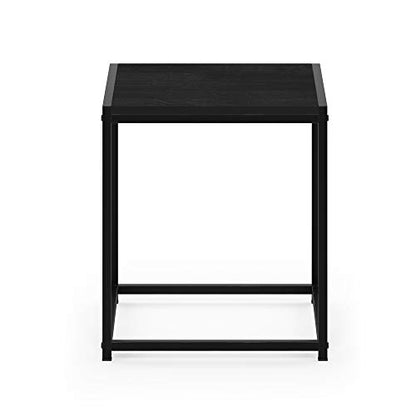 FURINNO Camnus Modern Living End Table, Americano, 1 Tier, Metal Frame - color: Americano, size: 1-Tier, 15.75" Square