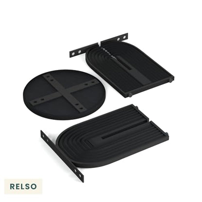 Relso Charon End Table - Round Black Mango Wood Accent Table for Bedroom or Living Room | Compact and Versatile Nightstand or Coffee Table | Modern Silhouette with Simple Assembly, Sturdy Design - color: Charon Black