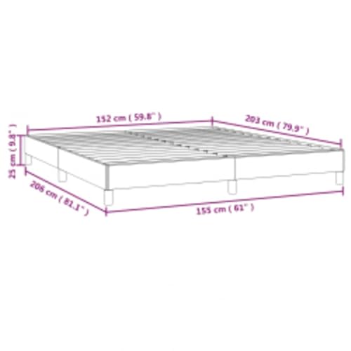 Queen Size Bed Frame, Upholstered Platform Bed with Breathable Fabric, Sturdy Engineered Wood Base, Low Profile Modern Bedroom Furniture, Dark Grey - color: Dark Gray, size: Queen & 9.8"