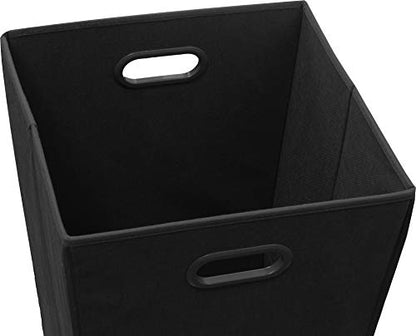 Simple Houseware Foldable Closet Laundry Hamper Basket, Black - color: Black