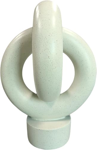 12" Modern Abstract Ring Decorative Sculpture, Knot Sculptures,Home Decor,Coffee Table Statues,Dining Living Room Desk Decor,Light Gray - color: 12" Light Gray