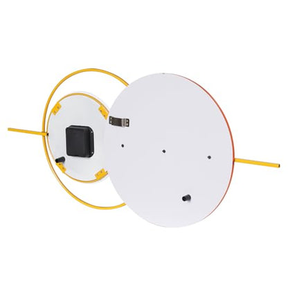 31.5'' Large Wall Clocks for Living Room Decor Modern Decorative Art Clock Silent Non Ticking Battery Powered Metal Wall Decor Clock Orange Gold Metal Unique Wall Clock