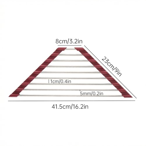 Tomorotec Triangle Roll Up Dish Drying Rack 304 Stainless Steel Wine Red | BPA-Free Food-Grade Silicone Edges Foldable Waterproof Rustproof Heavy-Duty Space Saver Heat Resistant to 550°F - color: Wine Red