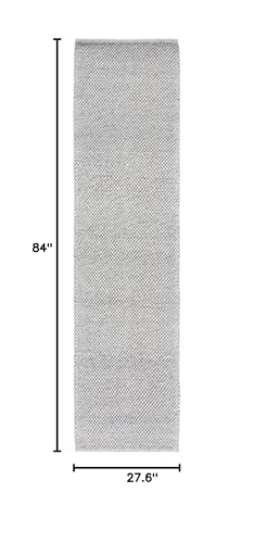 SAFAVIEH Natura Collection Runner Rug - 2'3" x 7', Silver, Handmade Wool Blend, Textured Design, Ideal for Living Room, Bedroom, Dining Space (NAT425G) - color: Silver, size: 2'3" x 7' (Runner)
