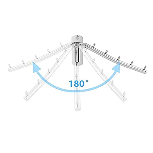 Wall Mounted Wall Folding Clothes Hanger Rack, Detachable Sturdy Swing Arm Coat Hanger Stainless Steel Clothes Hook, Laundry Room Space Saving Clothing Hanging System Heavy Bathrooms Rack Towel Hanger - color: Black, size: Black-Hooks