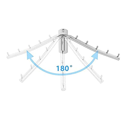 Wall Mounted Wall Folding Clothes Hanger Rack, Detachable Sturdy Swing Arm Coat Hanger Stainless Steel Clothes Hook, Laundry Room Space Saving Clothing Hanging System Heavy Bathrooms Rack Towel Hanger - color: Black, size: Black-Hooks