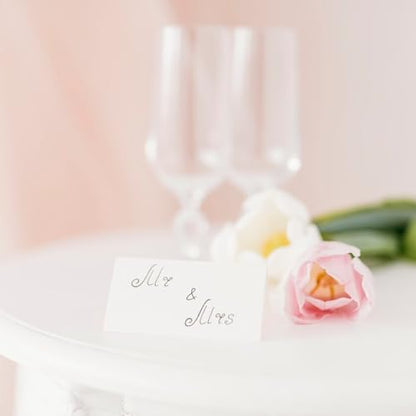 Name Place Cards for Table Setting 100 PCS Table Name Cards Printable Weddings Place Card for Food Buffet White Names Card for Table-Setting Blank Tent Place-Cards for Banquets Dinner Parties Seating