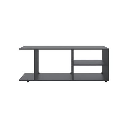 Compact TV Stand for 65-Inch TV: 47.4-Inch Slim Width for Small Spaces - 5 Open Shelves Media Console with 22lb Top Support for Apartments & Living Rooms
