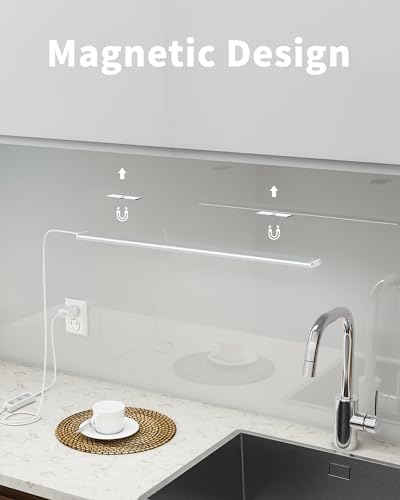 ASOKO 16 Inch Under Counter Light 4500K Plug in Desk Closet Lamp | ASOKO 16" Under Cabinet LED Light, Dimmable 4500K Plug in Closet Counter Light with Memory, Kitchen Desk - color: Daylight White, size: 16Inch-Standard