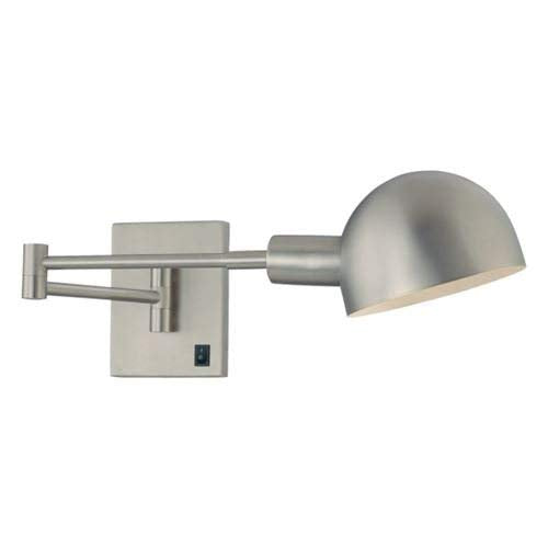 George Kovacs P600-3-603 Task Wall Sconces LED Swing Arm Wall Sconce, Matte Brushed Nickel - color: 7.25