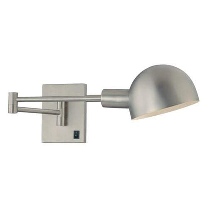 George Kovacs P600-3-603 Task Wall Sconces LED Swing Arm Wall Sconce, Matte Brushed Nickel - color: 7.25