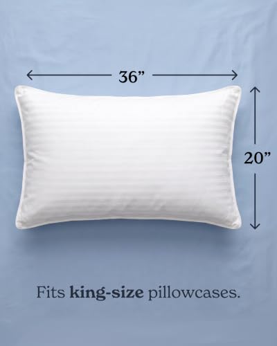 Beckham Hotel Collection Bed Pillows King Size Set of 2 | Down Alternative Pillow for Back, Stomach or Side Sleepers - size: King