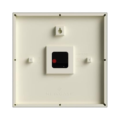 NEWGATE® Number Five wall Clock | Square Retro Inspired Modern Station Clock | 16" | Black with Green Hands | Mid-Century Style for Kitchen, Living Room or Office - color: Green