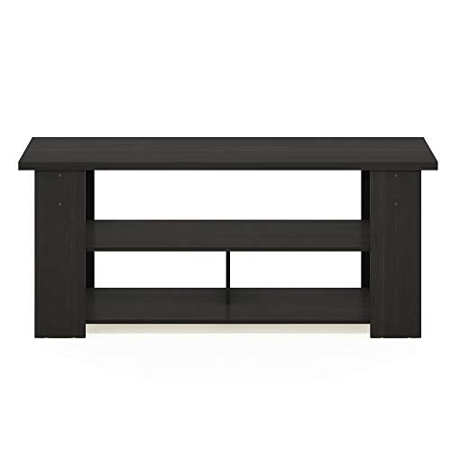 Furinno Jaya TV Stand, Espresso, 50 | Open Back TV Console for TV up To 55 Inch, Easy Assembly, for Living Room, Bedroom - color: Espresso, style: 50 Inch, Panel