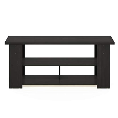 Furinno Jaya TV Stand, Espresso, 50 | Open Back TV Console for TV up To 55 Inch, Easy Assembly, for Living Room, Bedroom - color: Espresso, style: 50 Inch, Panel